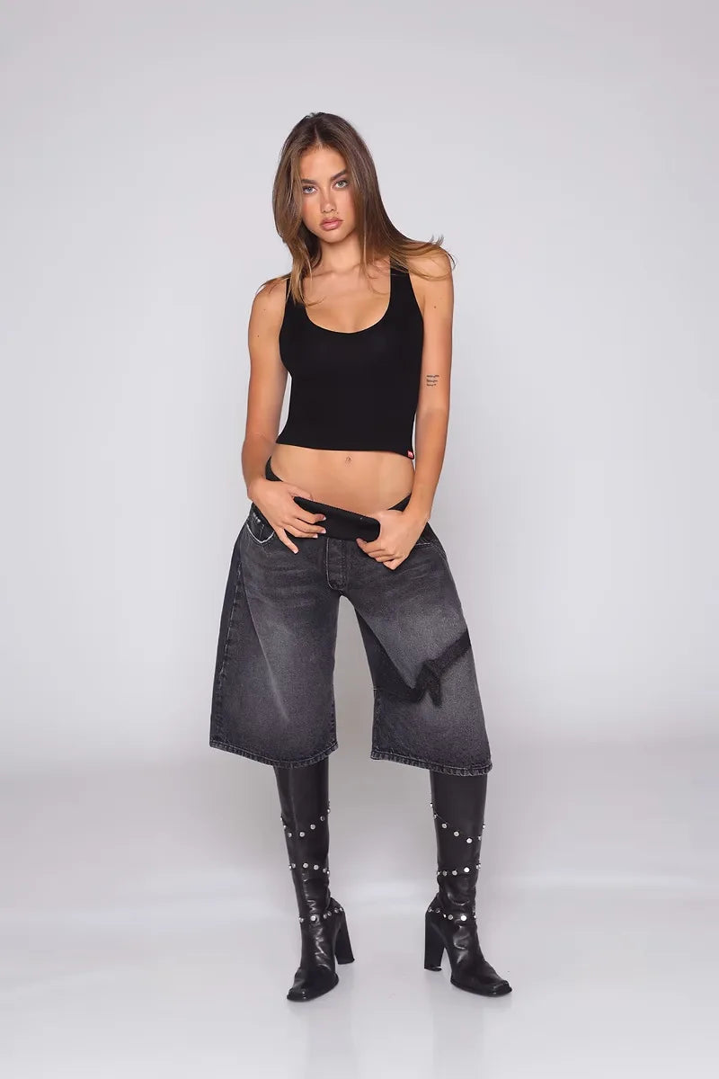 Revice Fold Over Jeans