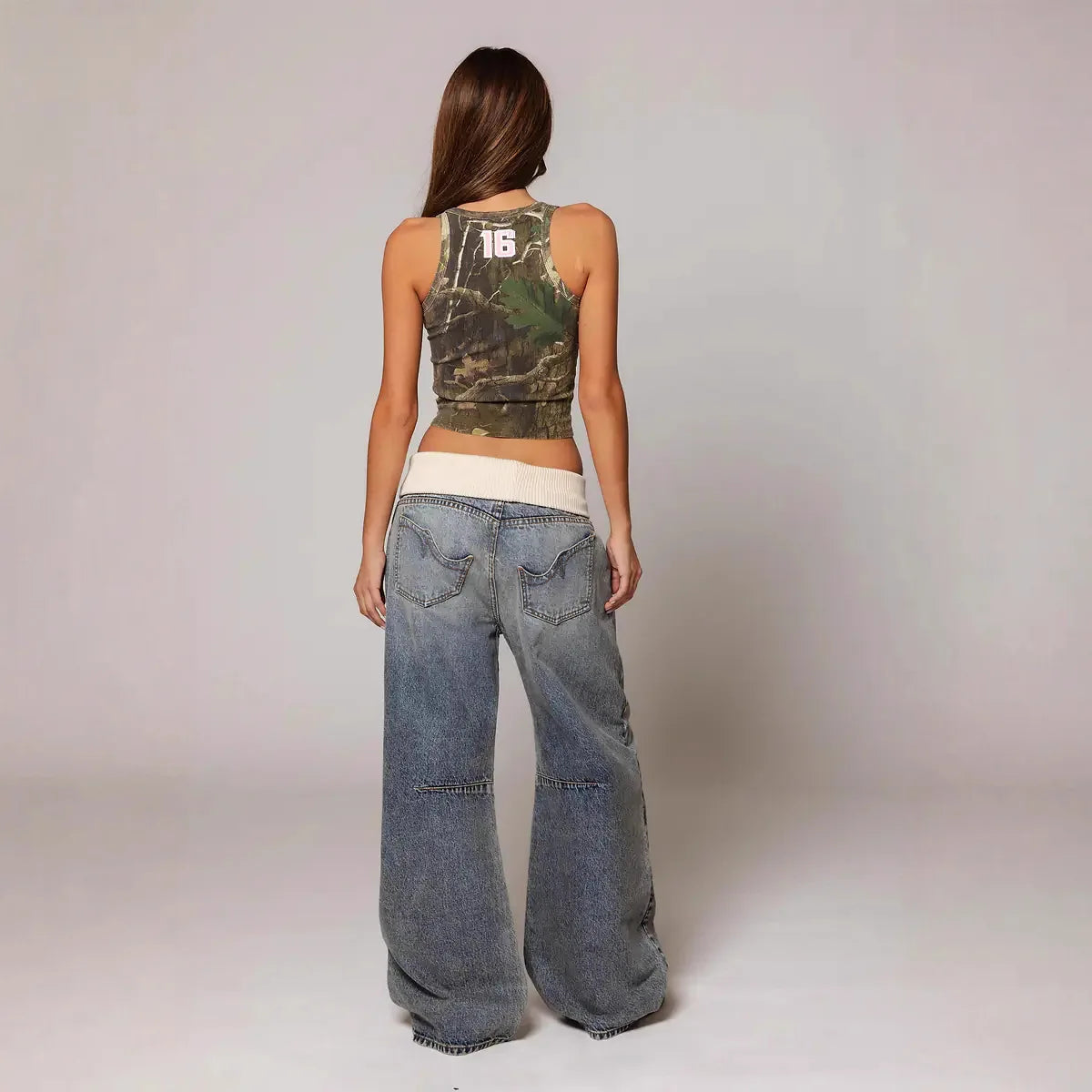 Revice Fold Over Jeans